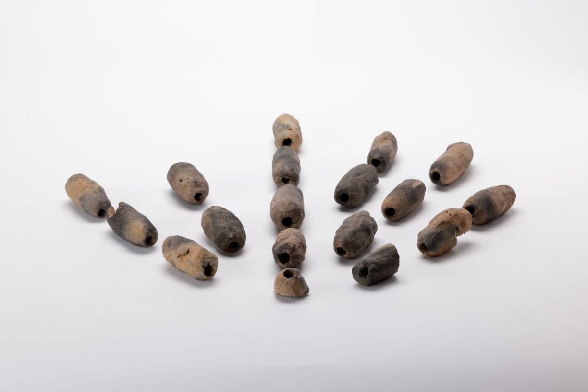 鷲神社遺跡出土の管状土錘